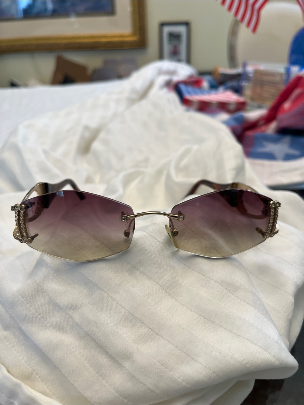 CAVIAR Rhinestone-Embellished Tortoiseshell SunGlasses - gBrown